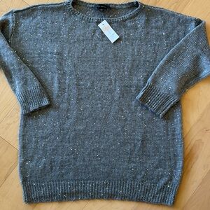Ann Taylor Gray Crew Neck Sweater